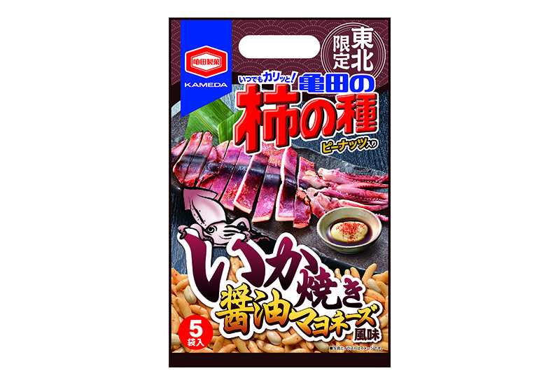 東北限定 亀田の柿の種 110g いか焼き醤油マヨネーズ風味