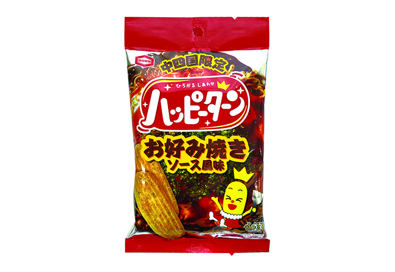 中四国限定 34g ハッピーターン お好み焼きソース風味