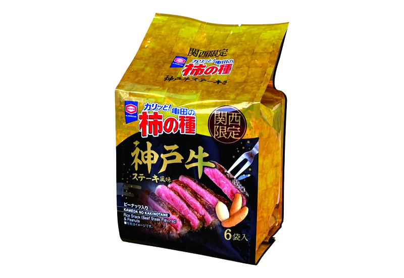 関西限定 108g 亀田の柿の種 神戸牛ステーキ風味